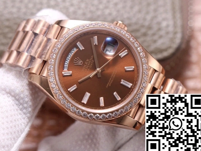 Color Rolex Dial Factory Unique Chocolate EW Diamond 974 Day-Date M228345RBR-0006 0709